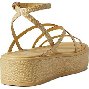 Stuart Weitzman Platform Sandal in Tan/Neutral (Like New! Comes with dustbag)